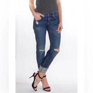 Rag & Bone Dre Jeans in Mabel Blue Wash SIZE 26 | Mid Rise Distressed
